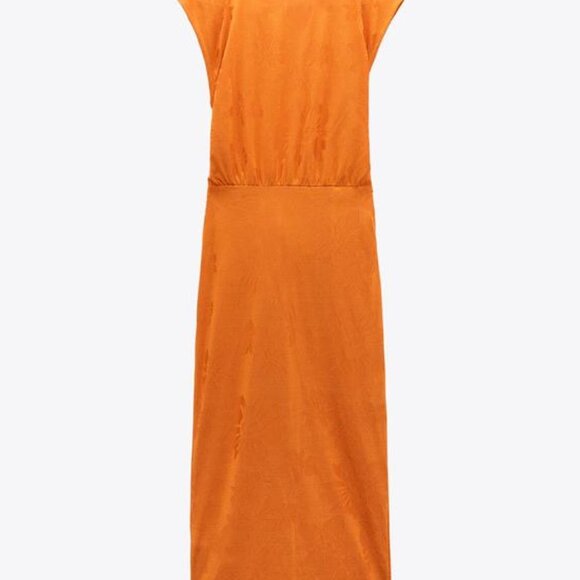 Zara Dresses & Skirts - ZARA LONG JACQUARD DRESS SIZE L 5039 063 615